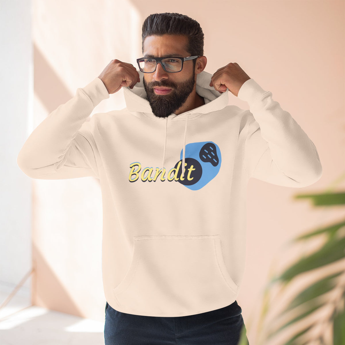 Bandit themed, (Front & Back Design) Adult Fleece Hoodie
