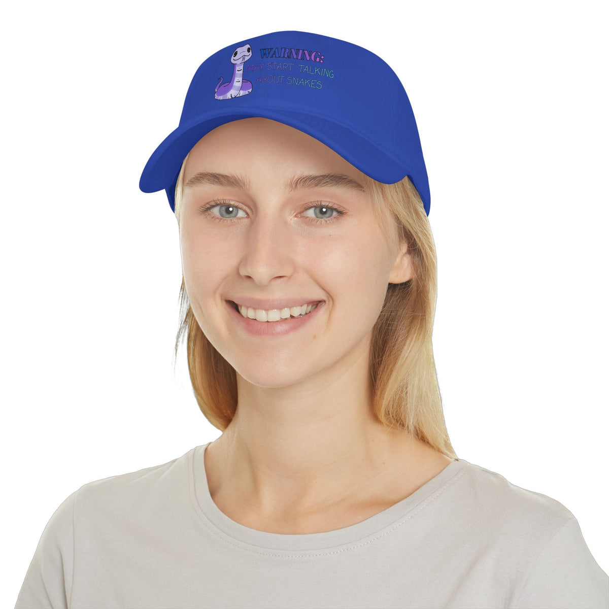Warning: May Start Talking about Snakes Low Profile Baseball Cap