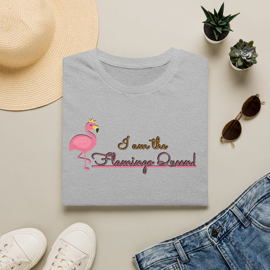 "I am the Flamingo Queen" , Muffin Quote, Unisex Softstyle T-Shirt