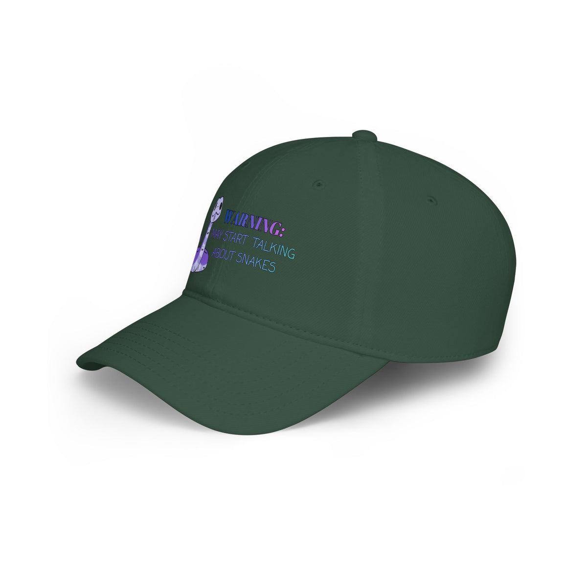 Warning: May Start Talking about Snakes Low Profile Baseball Cap