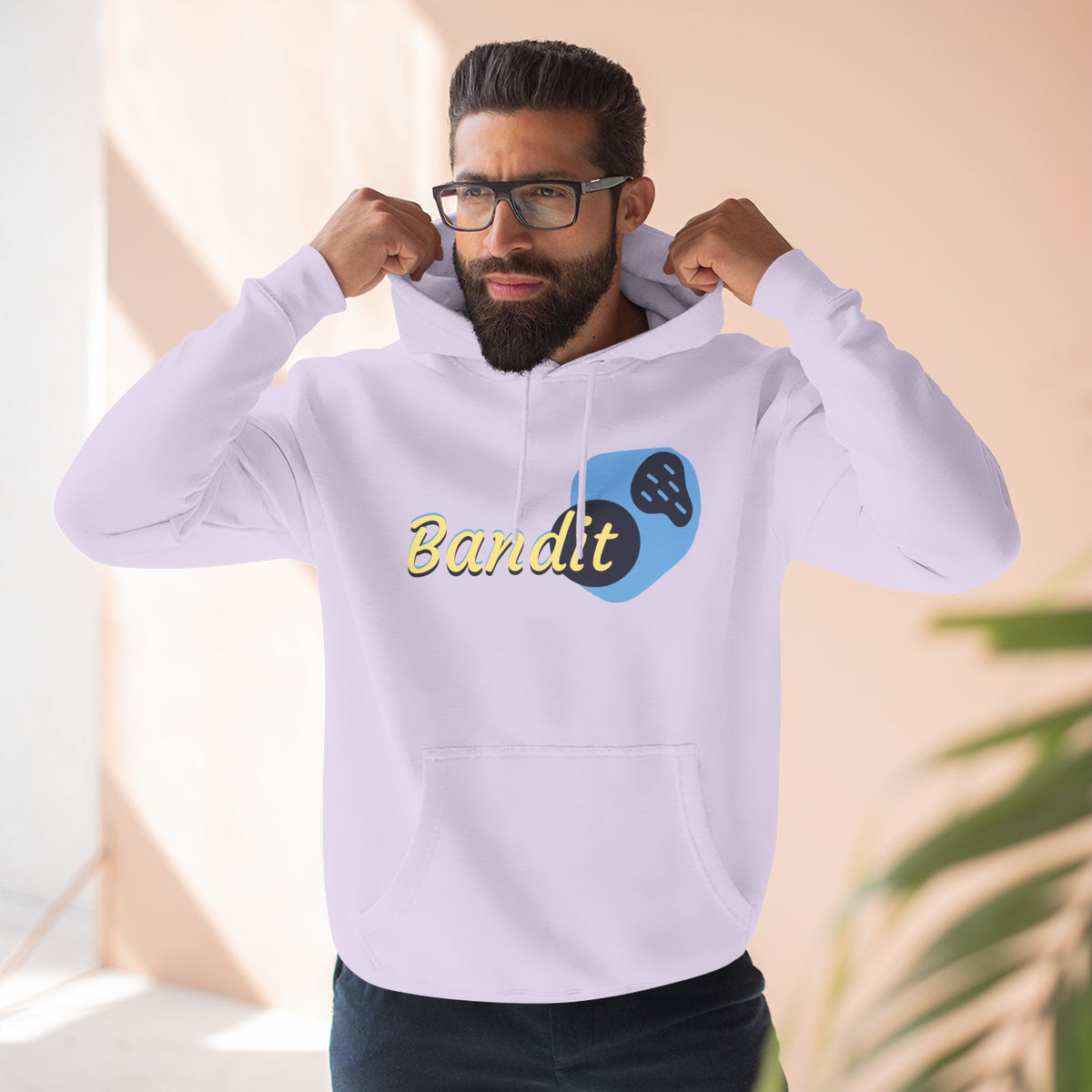 Bandit themed, (Front & Back Design) Adult Fleece Hoodie