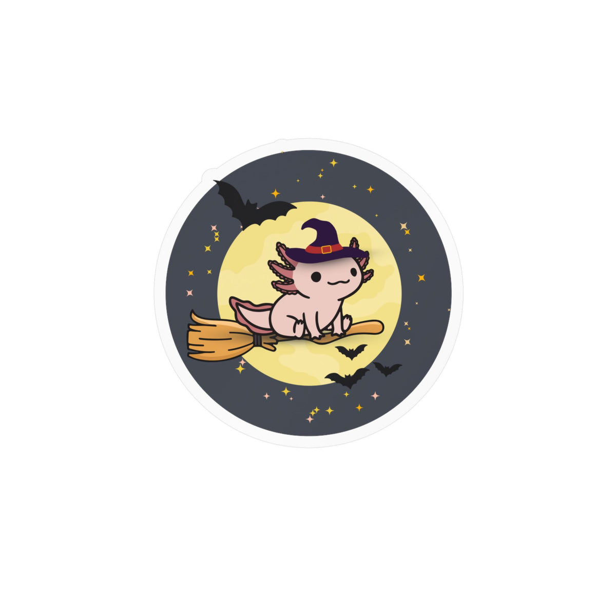 Bewitching Axolotl  Kiss-Cut Vinyl Decals