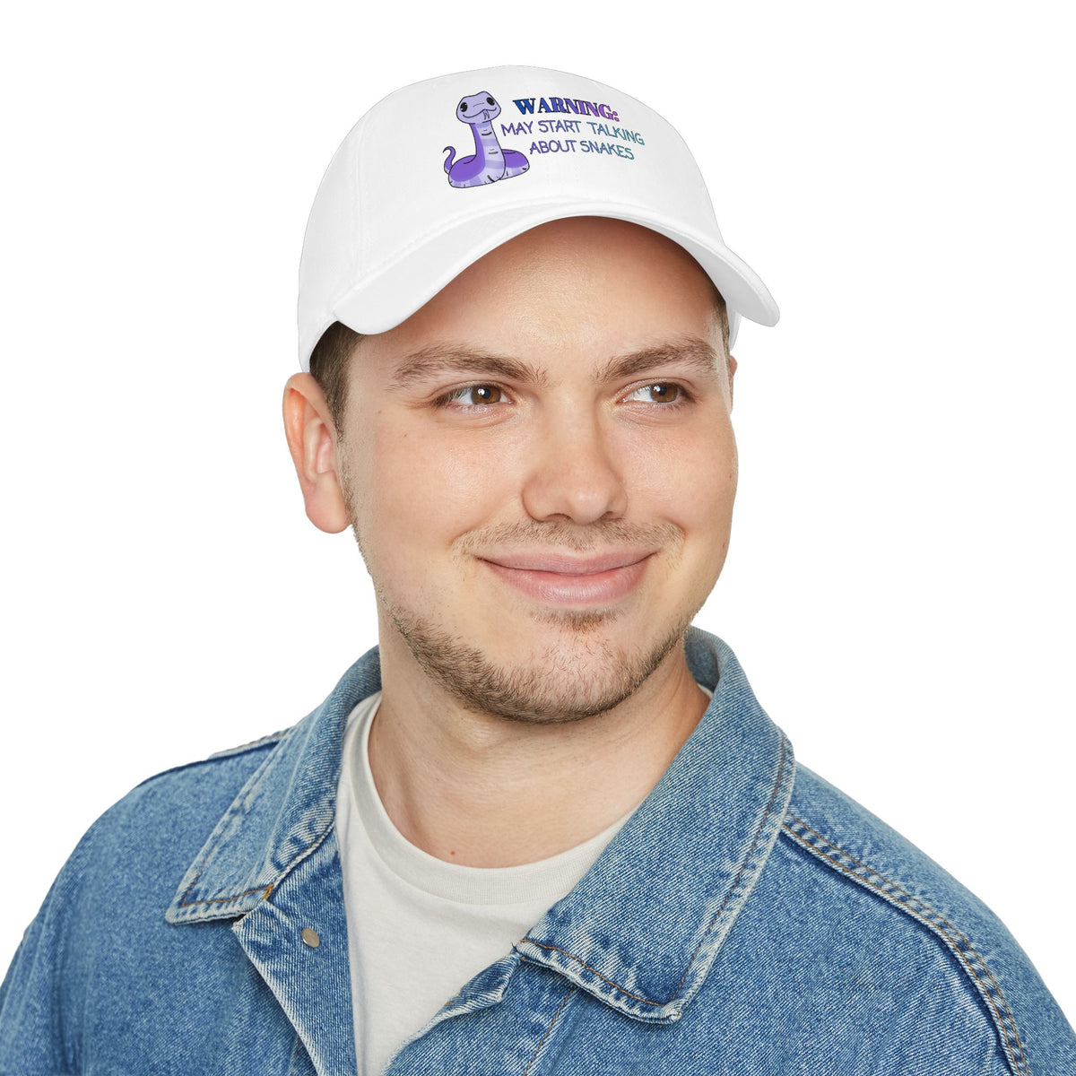 Warning: May Start Talking about Snakes Low Profile Baseball Cap