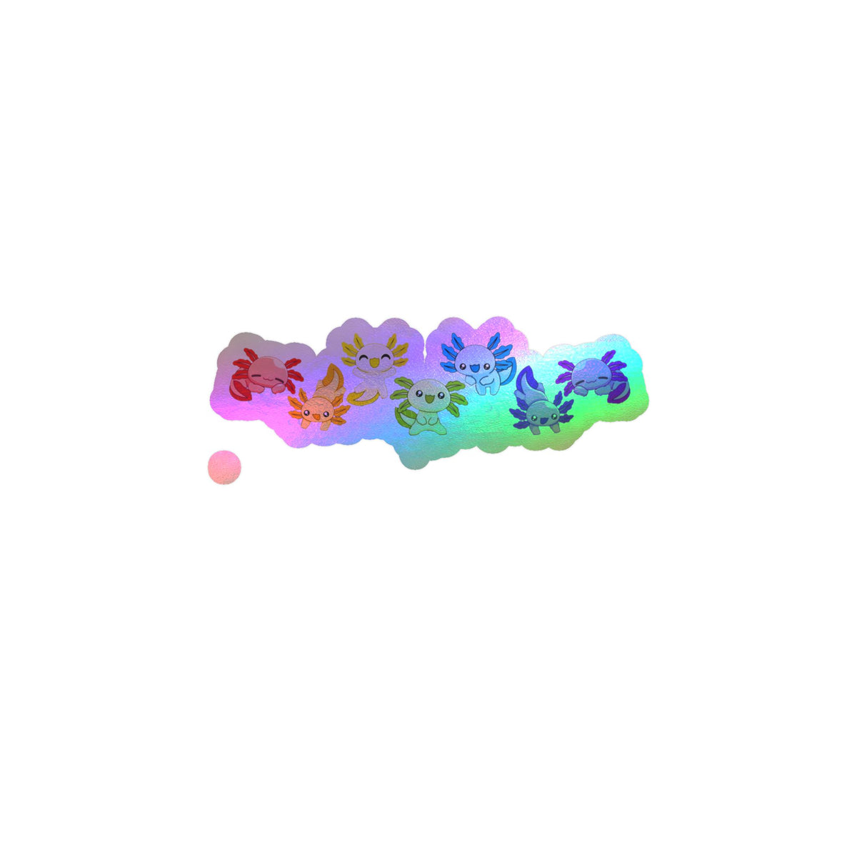 Rainbow of Axolotls Kiss-Cut Vinyl Decals