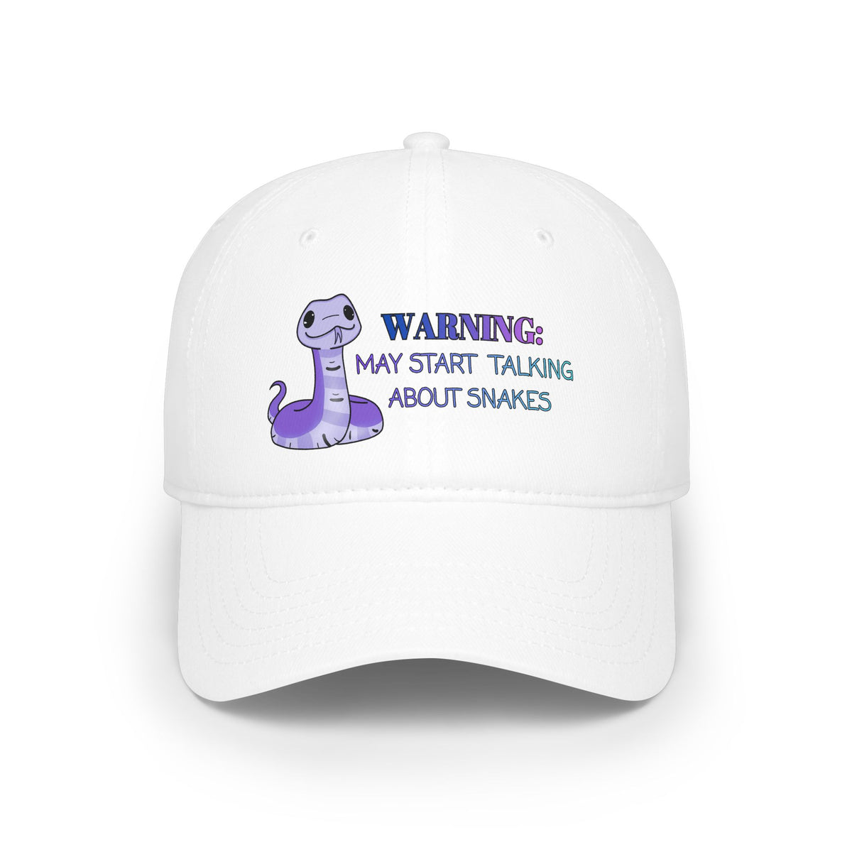 Warning: May Start Talking about Snakes Low Profile Baseball Cap