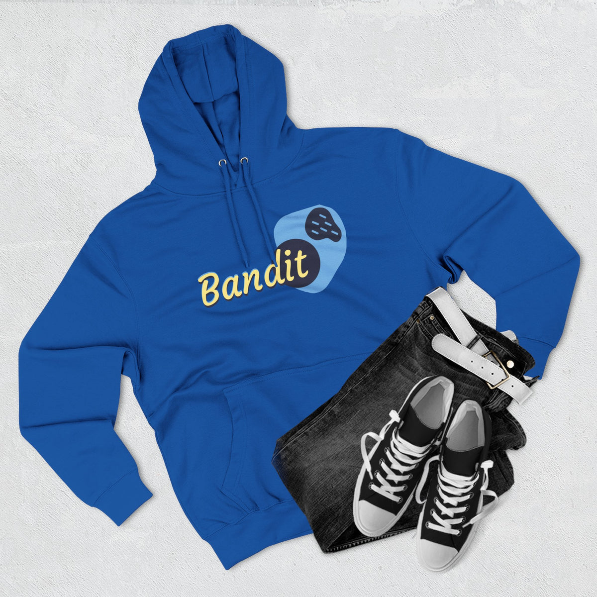 Bandit themed, (Front & Back Design) Adult Fleece Hoodie