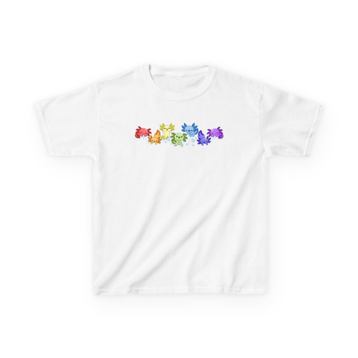 Rainbow Axolotls Kids Heavy Cotton™ Tee