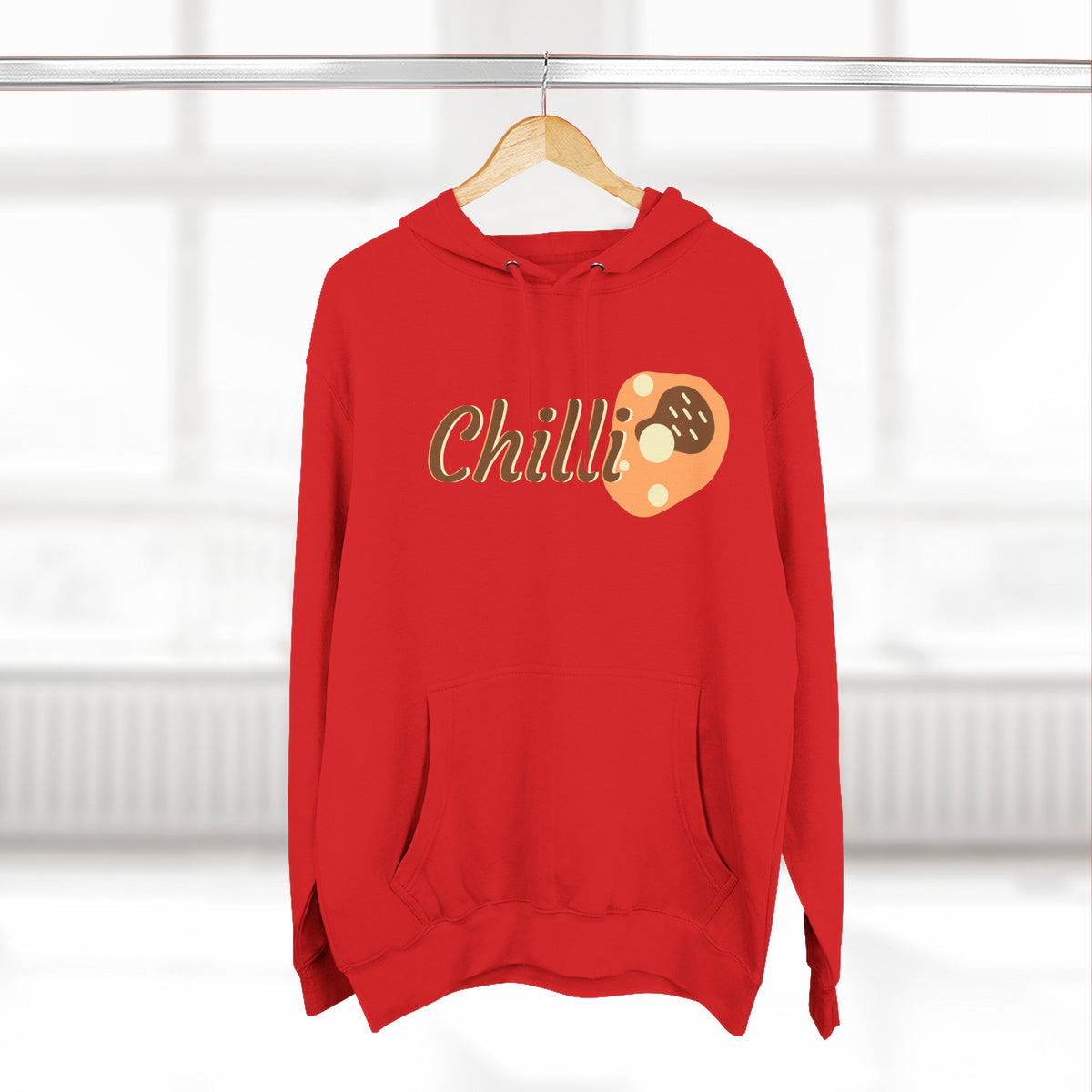 Chilli themed, (Front & Back Design) Adult Fleece Hoodie