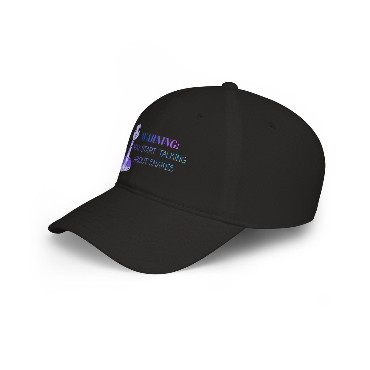 Warning: May Start Talking about Snakes Low Profile Baseball Cap