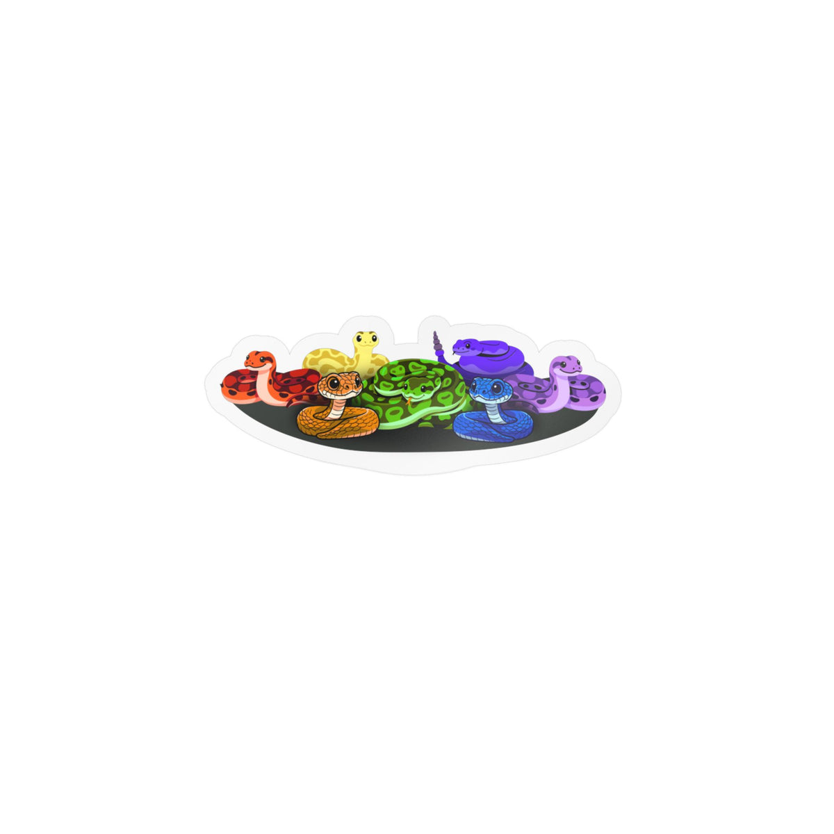 Rainbow of Snakes Kiss-Cut Vinyl Decals