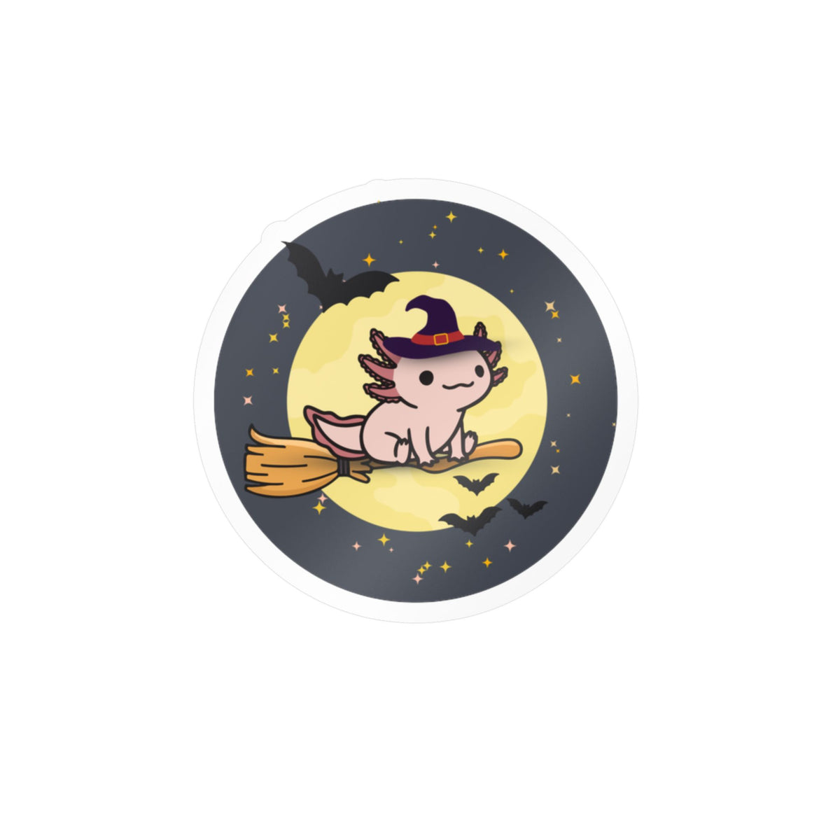 Bewitching Axolotl  Kiss-Cut Vinyl Decals