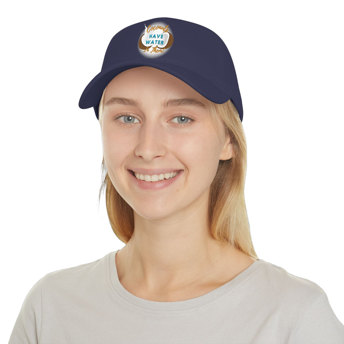 "Coconuts have Water in Them!" Low Profile Baseball Cap