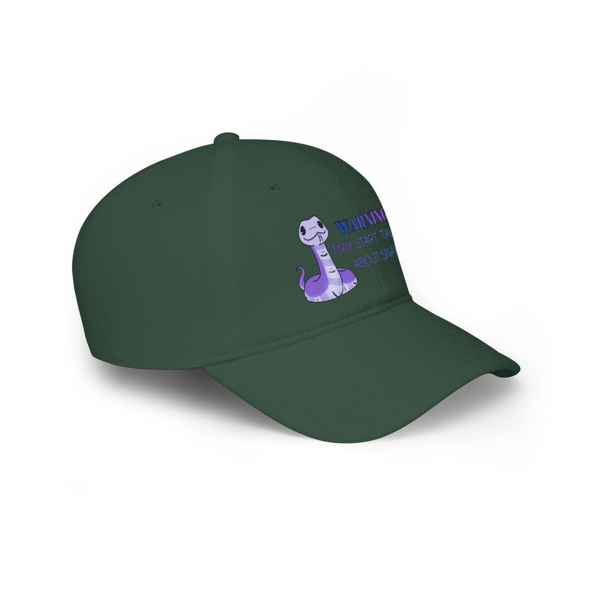 Warning: May Start Talking about Snakes Low Profile Baseball Cap