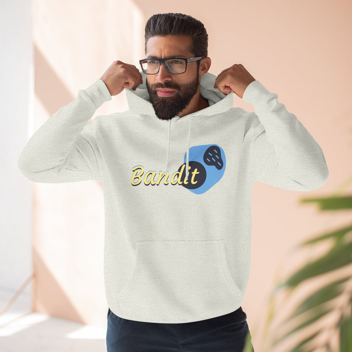 Bandit themed, (Front & Back Design) Adult Fleece Hoodie