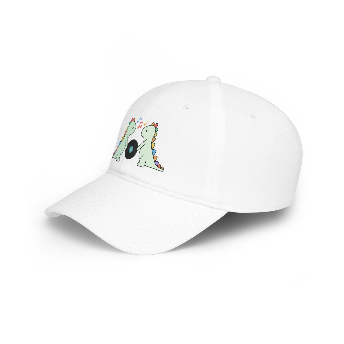 Record Loving Dinos- Low Profile Baseball Cap