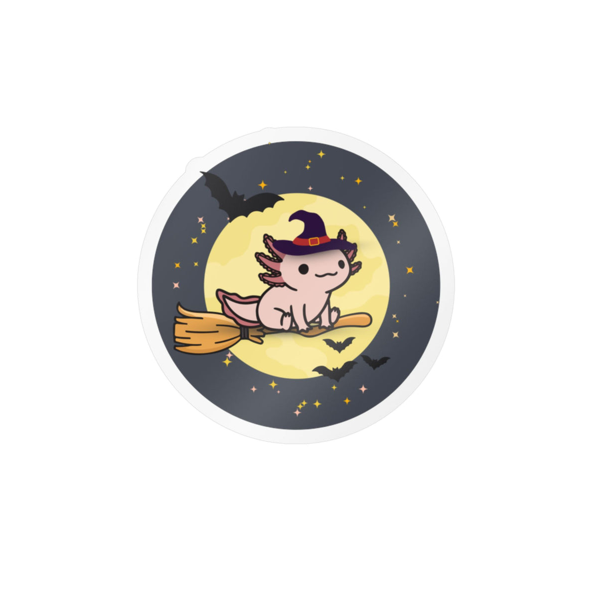 Bewitching Axolotl  Kiss-Cut Vinyl Decals