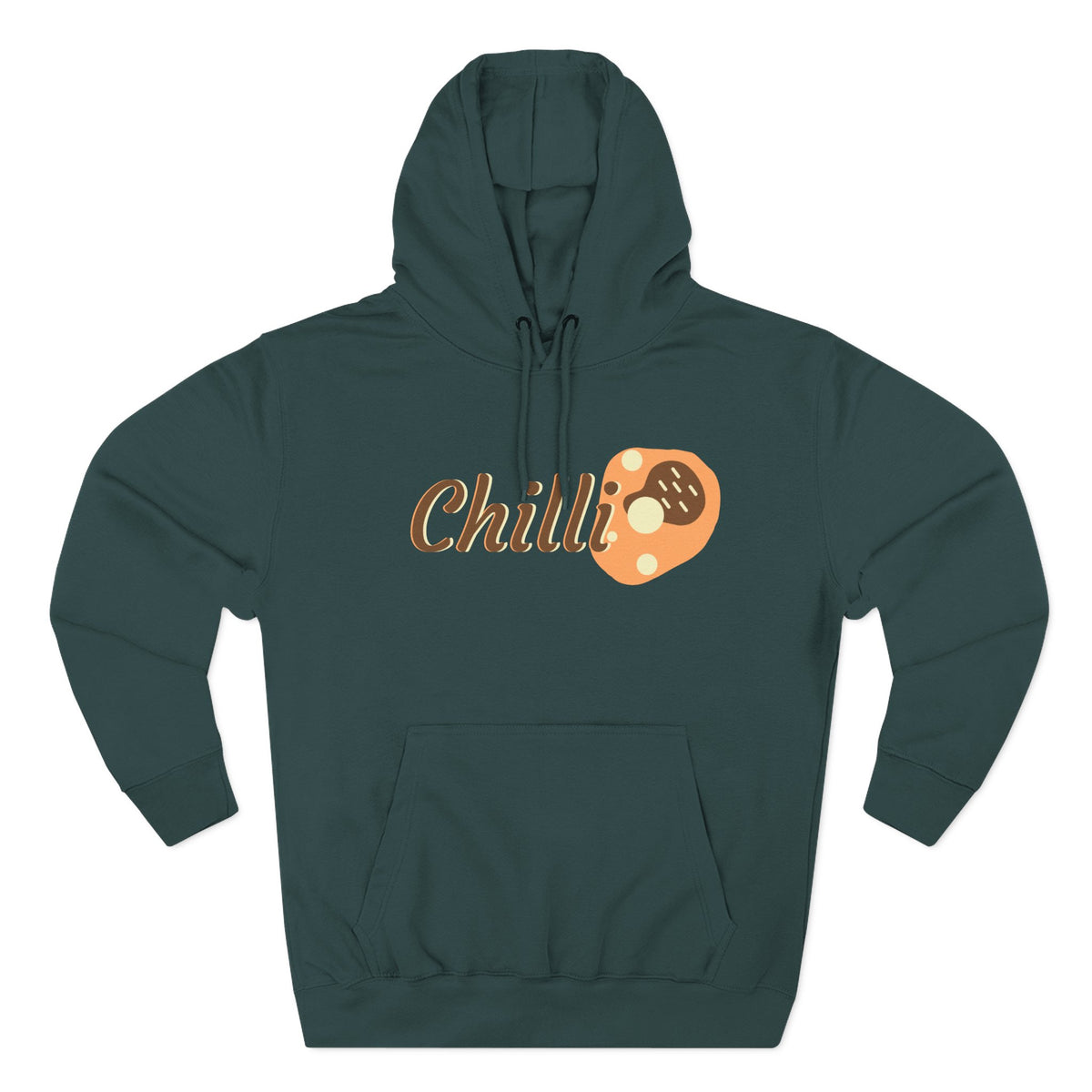 Chilli themed, (Front & Back Design) Adult Fleece Hoodie