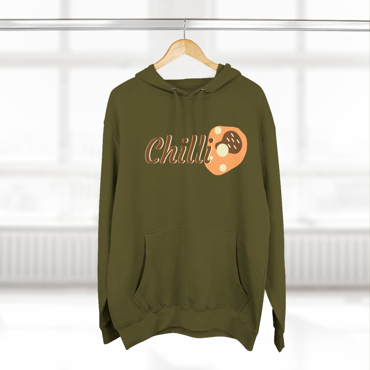 Chilli themed, (Front & Back Design) Adult Fleece Hoodie
