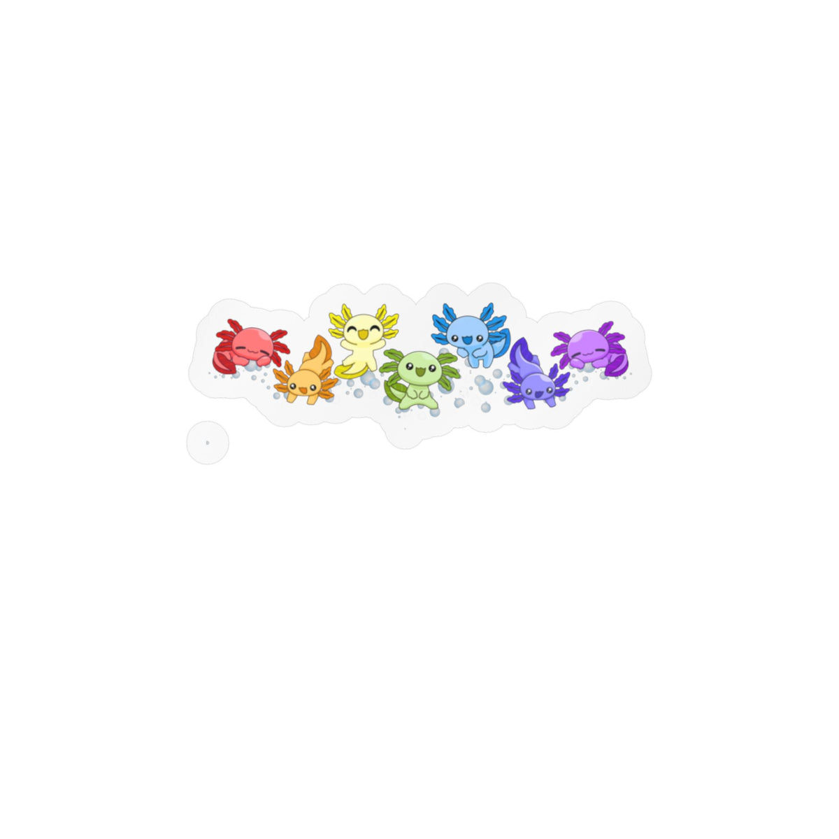 Rainbow of Axolotls Kiss-Cut Vinyl Decals