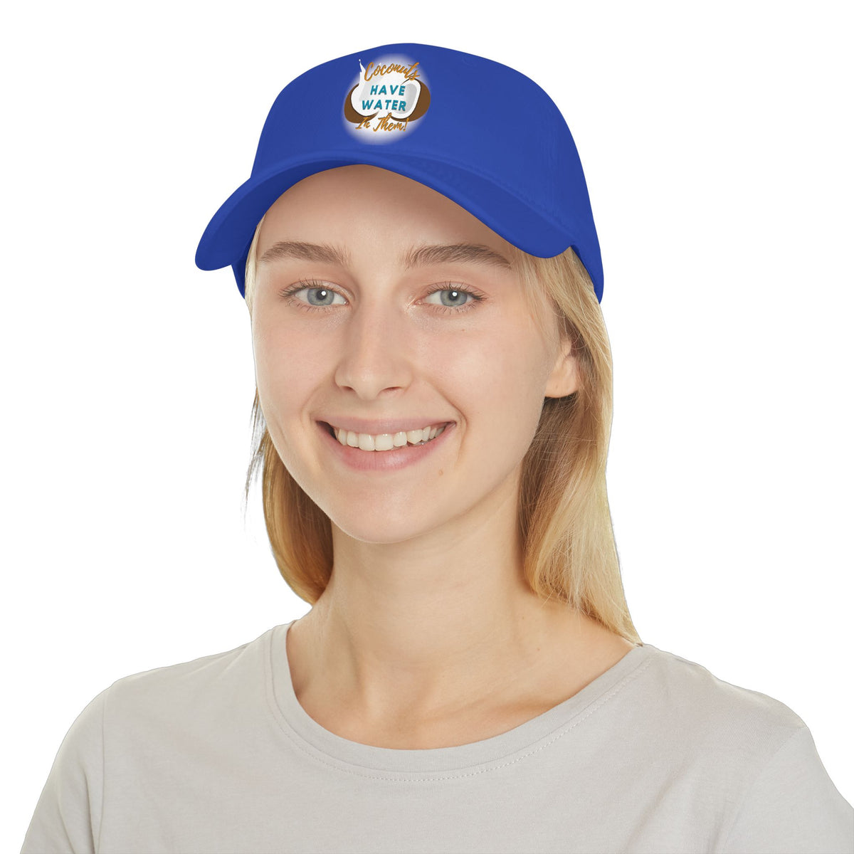 "Coconuts have Water in Them!" Low Profile Baseball Cap