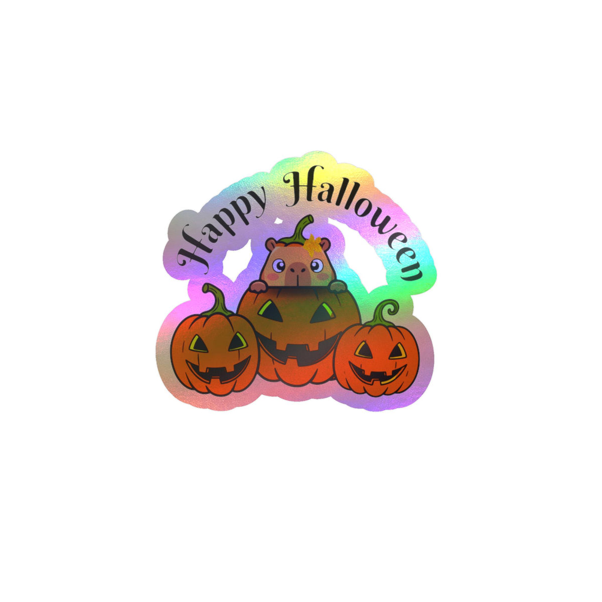 Capybara Happy Halloween Kiss-Cut Vinyl Decals