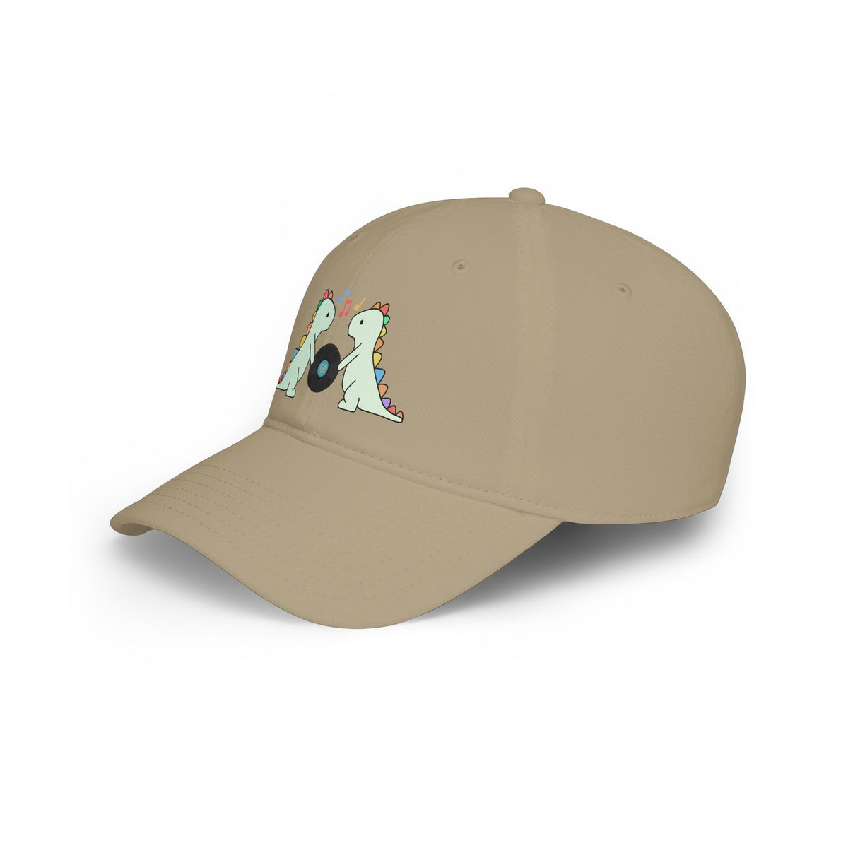 Record Loving Dinos- Low Profile Baseball Cap