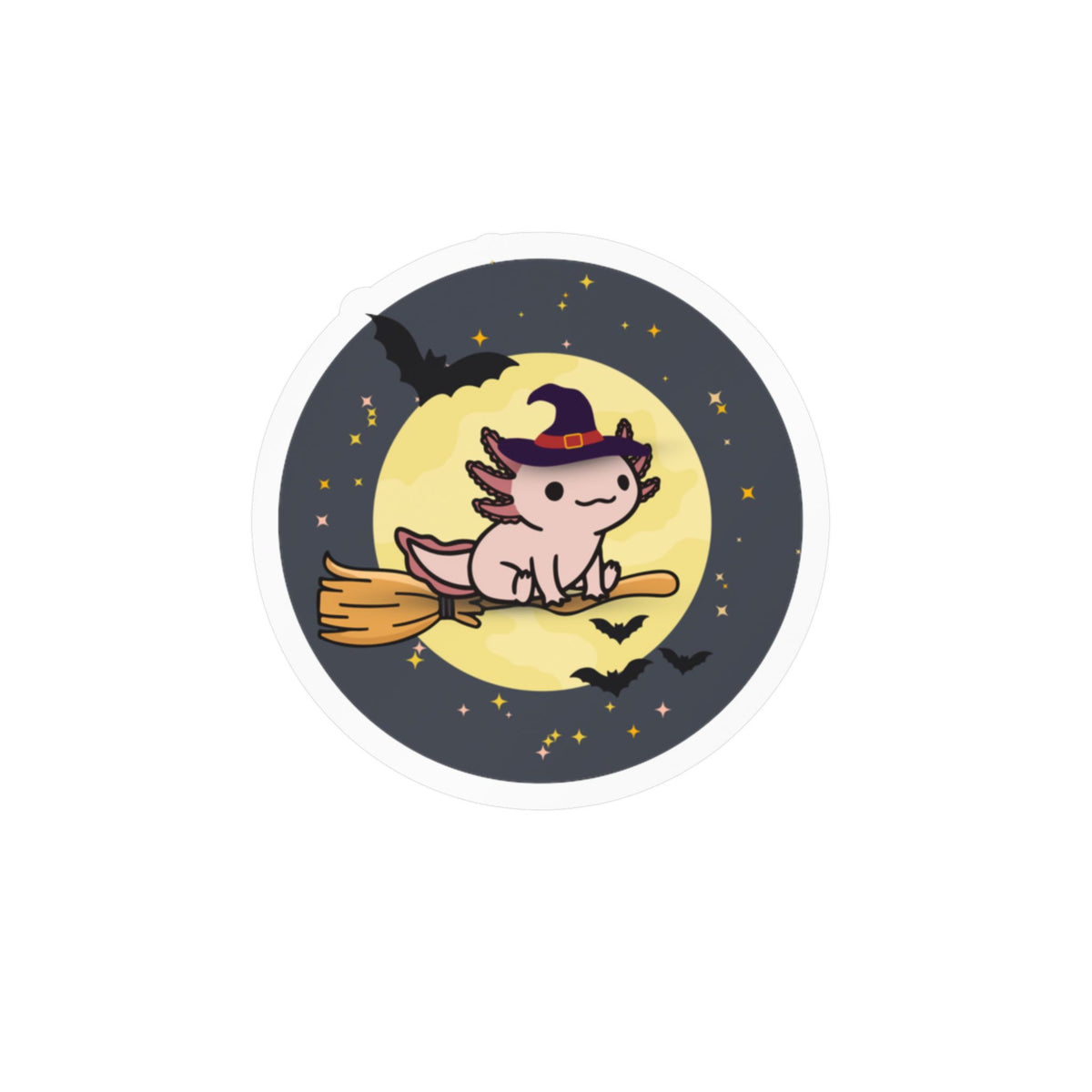 Bewitching Axolotl  Kiss-Cut Vinyl Decals