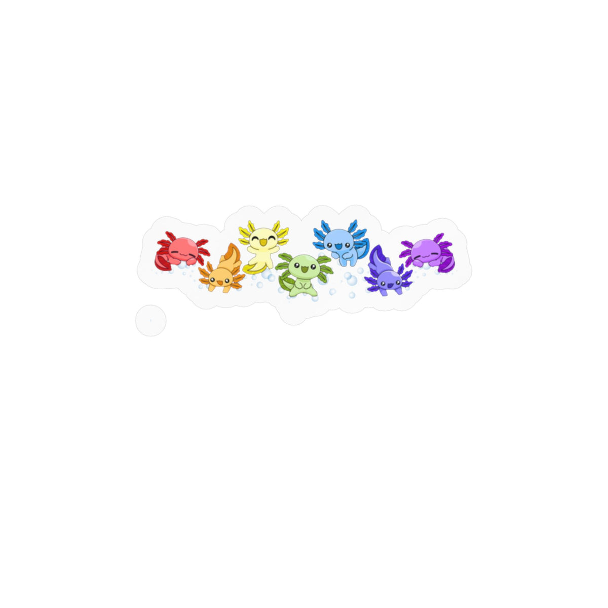 Rainbow of Axolotls Kiss-Cut Vinyl Decals