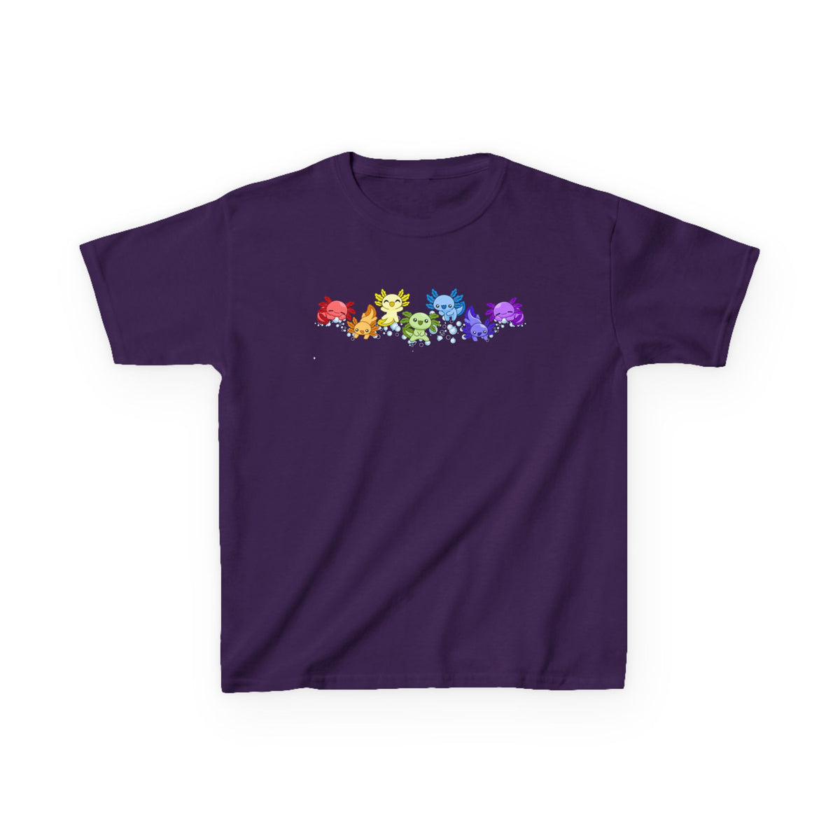 Rainbow Axolotls Kids Heavy Cotton™ Tee
