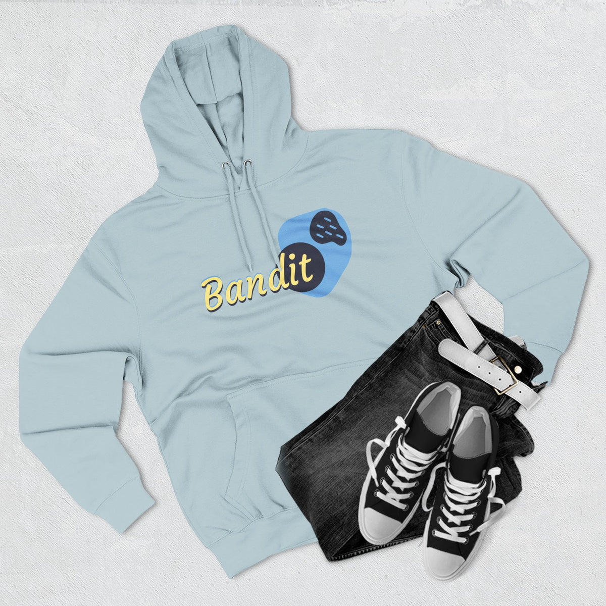 Bandit themed, (Front & Back Design) Adult Fleece Hoodie