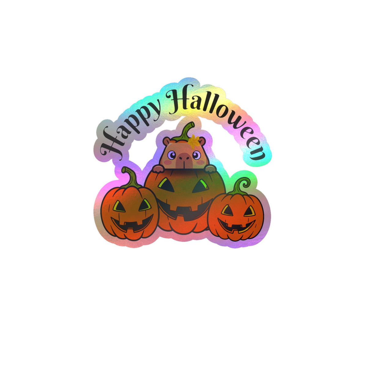 Capybara Happy Halloween Kiss-Cut Vinyl Decals