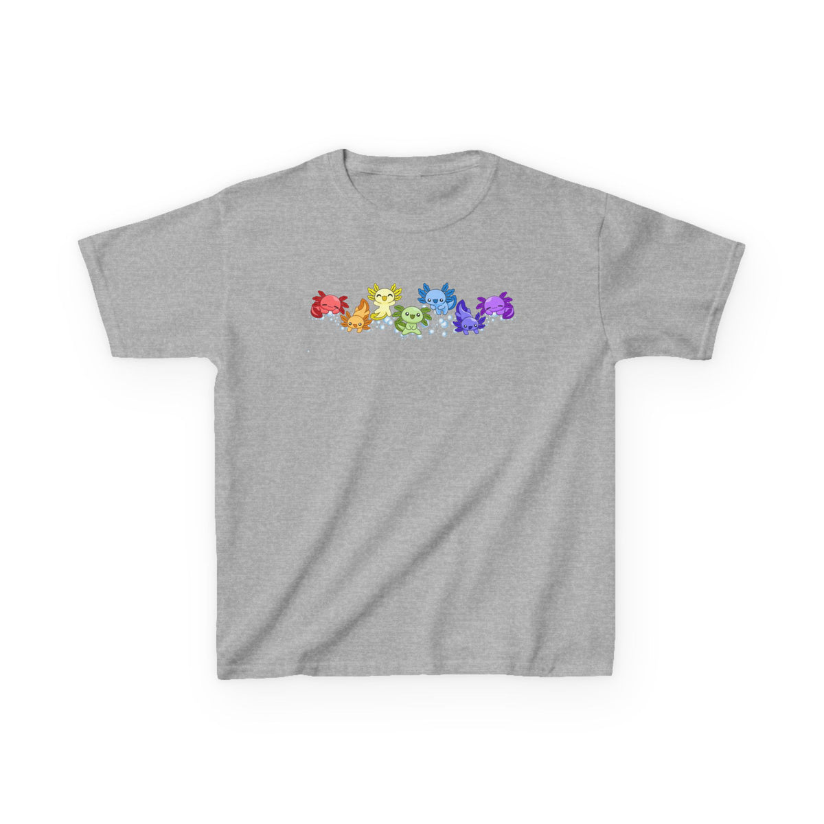 Rainbow Axolotls Kids Heavy Cotton™ Tee