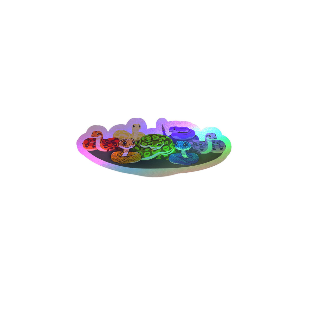 Rainbow of Snakes Kiss-Cut Vinyl Decals