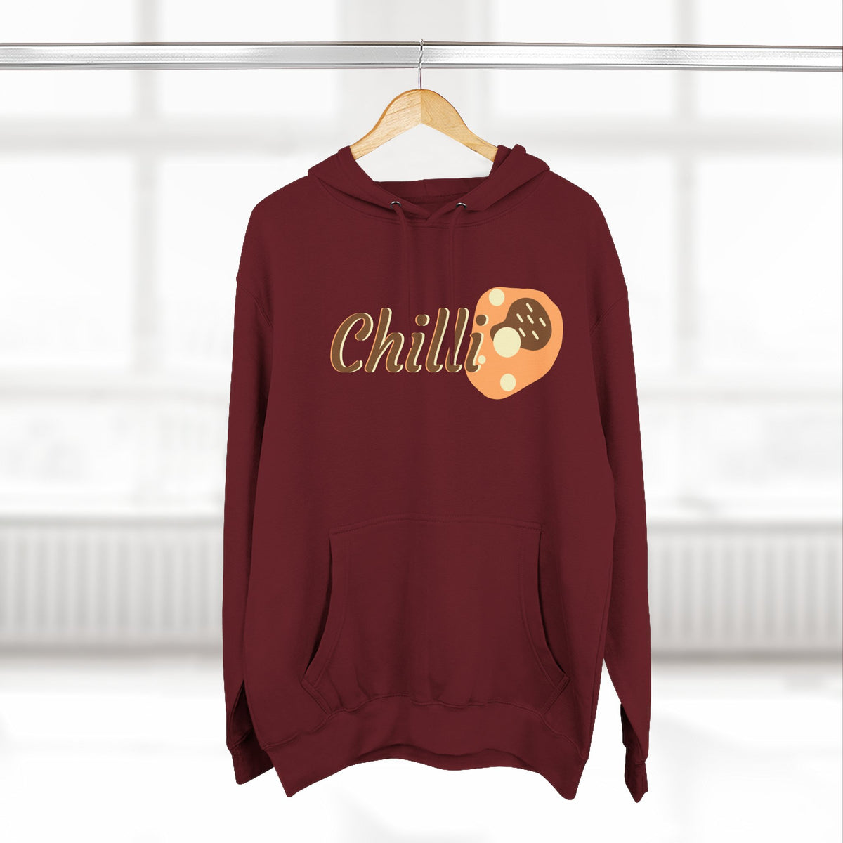 Chilli themed, (Front & Back Design) Adult Fleece Hoodie