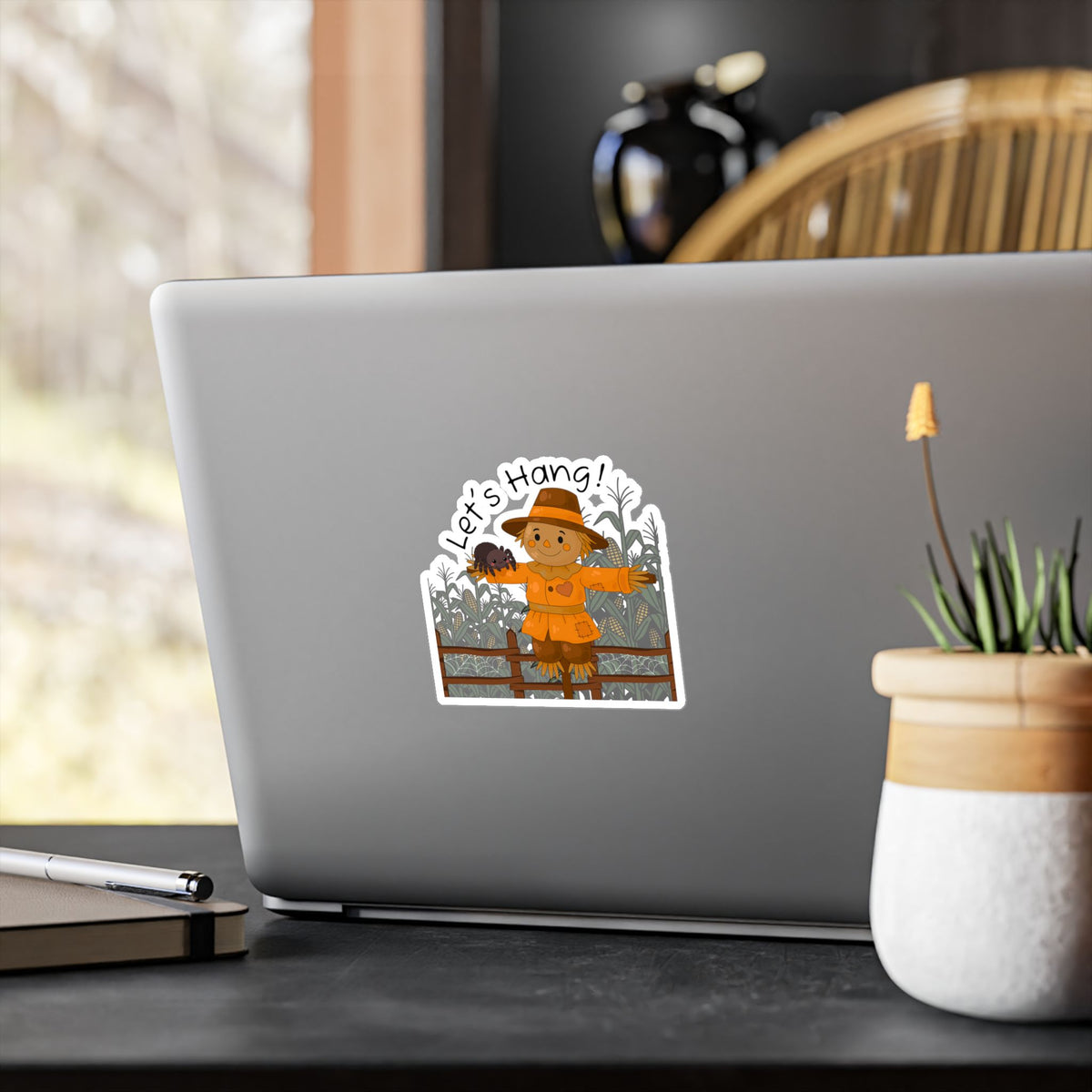 Halloween Spider and Scarecrow Kiss-Cut Vinyl Decals