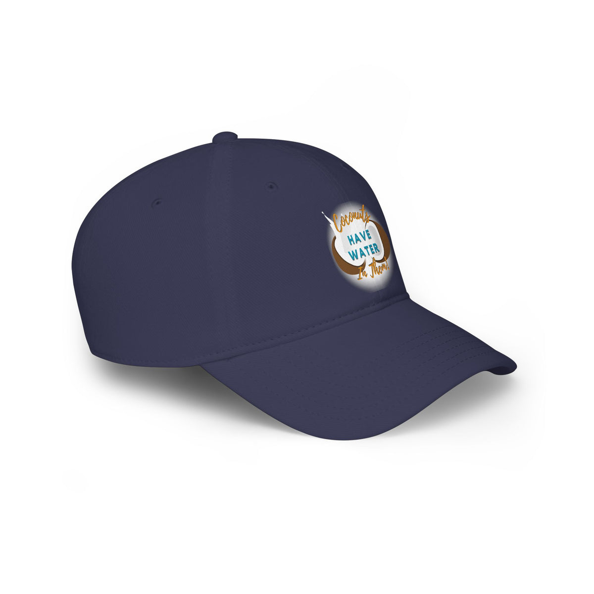 "Coconuts have Water in Them!" Low Profile Baseball Cap