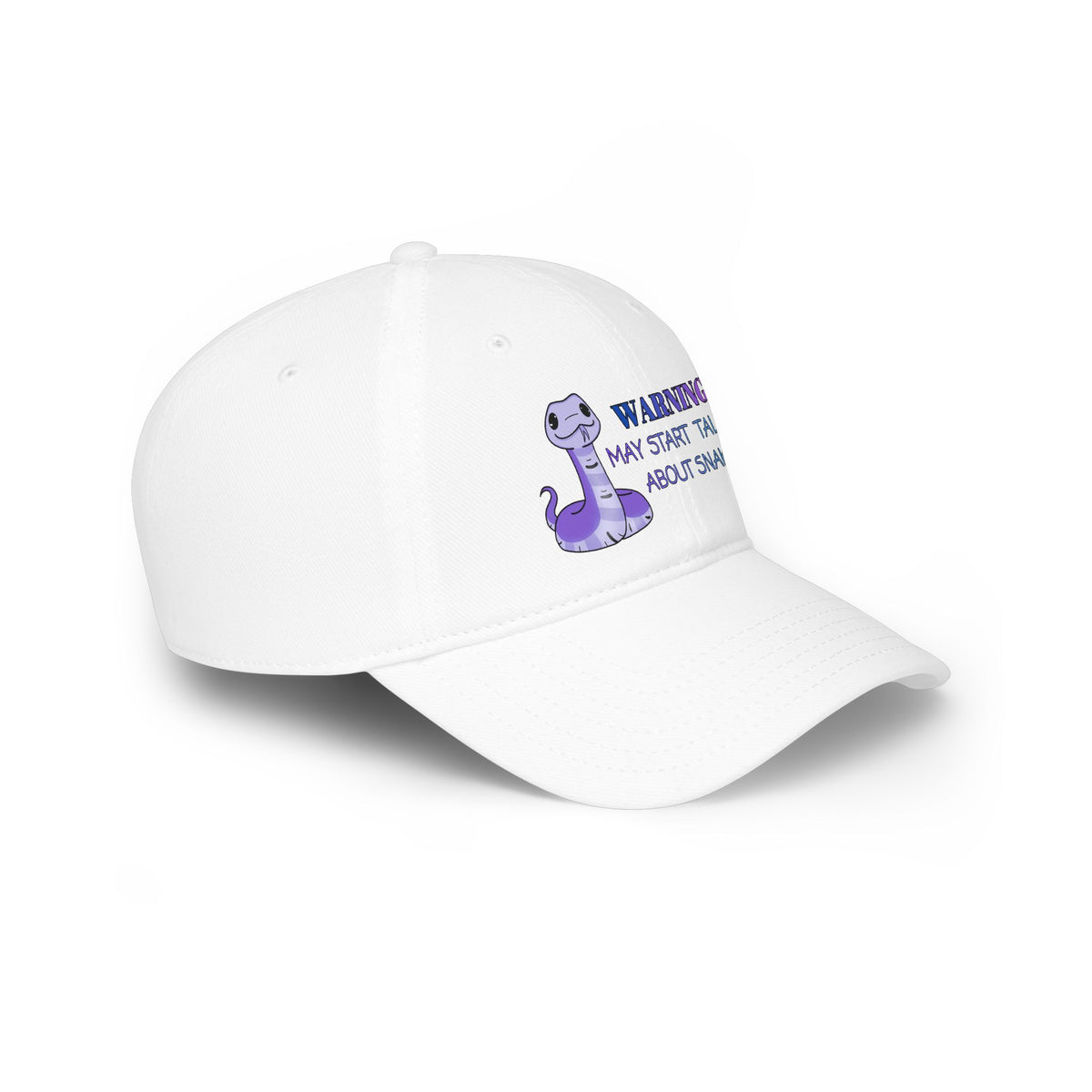 Warning: May Start Talking about Snakes Low Profile Baseball Cap