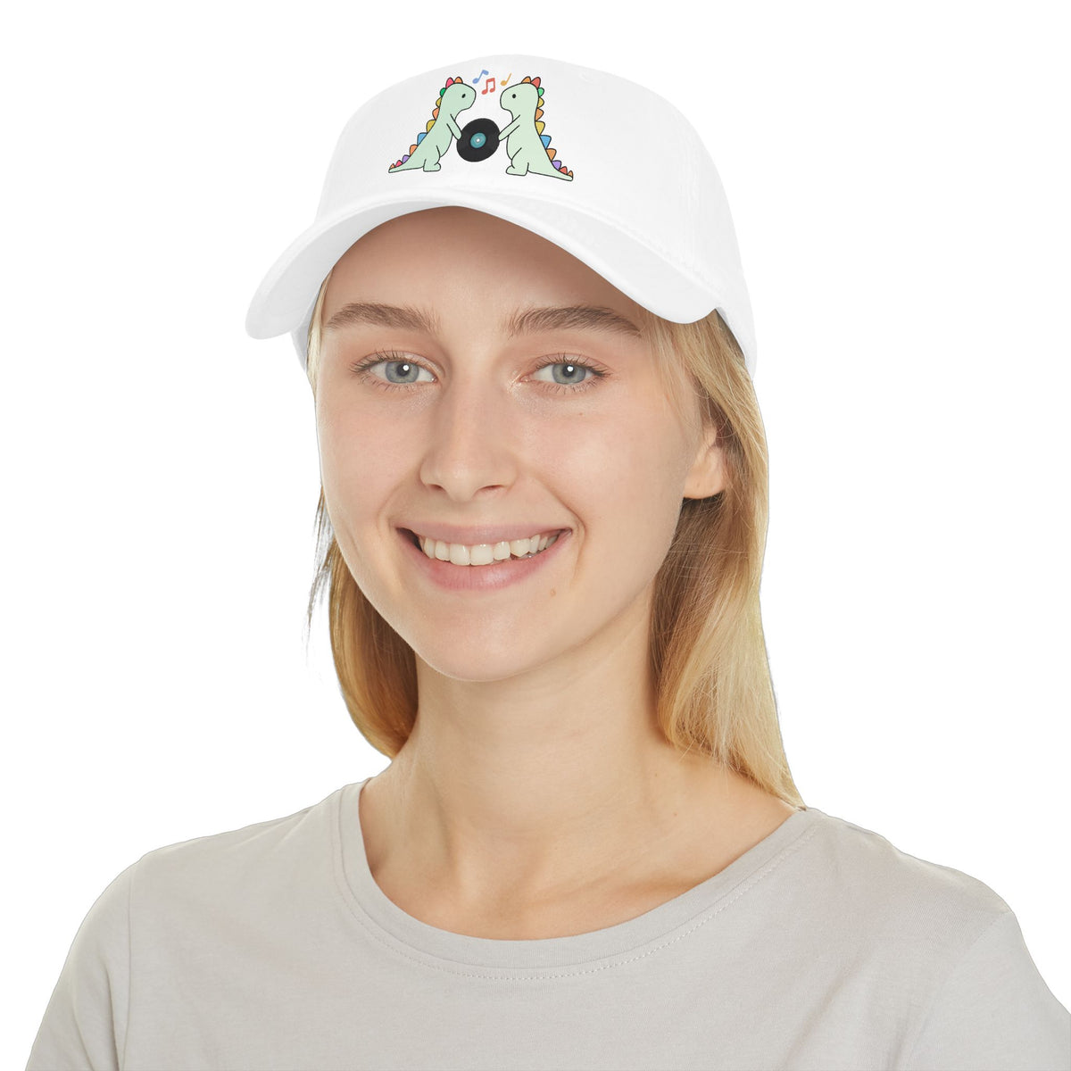 Record Loving Dinos- Low Profile Baseball Cap