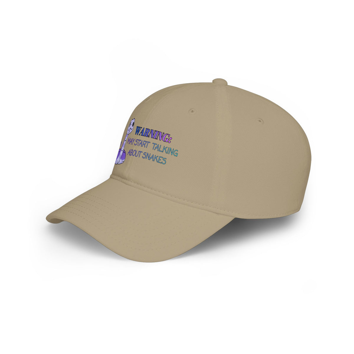 Warning: May Start Talking about Snakes Low Profile Baseball Cap