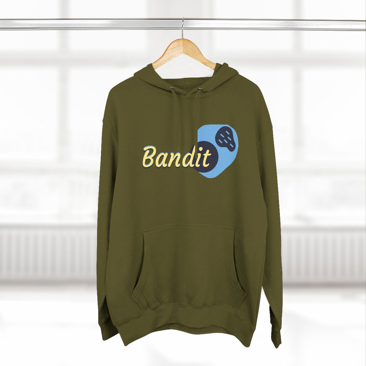 Bandit themed, (Front & Back Design) Adult Fleece Hoodie