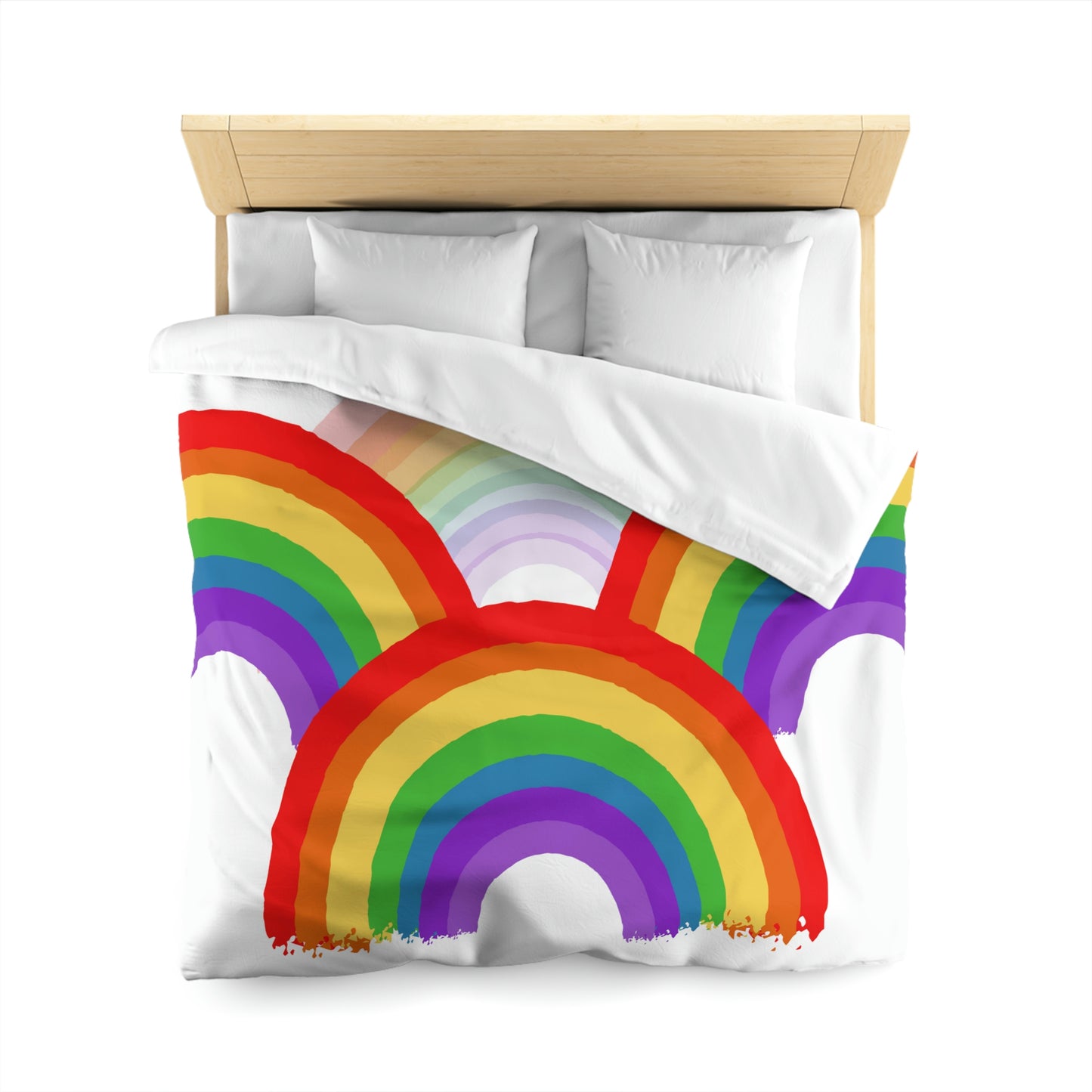 Rainbow Bedding, Multiple Rainbow- Microfiber Duvet Cover