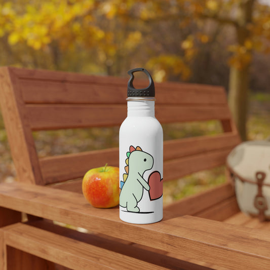 Dinosaur, Rainbow- Stainless Steel Water Bottle
