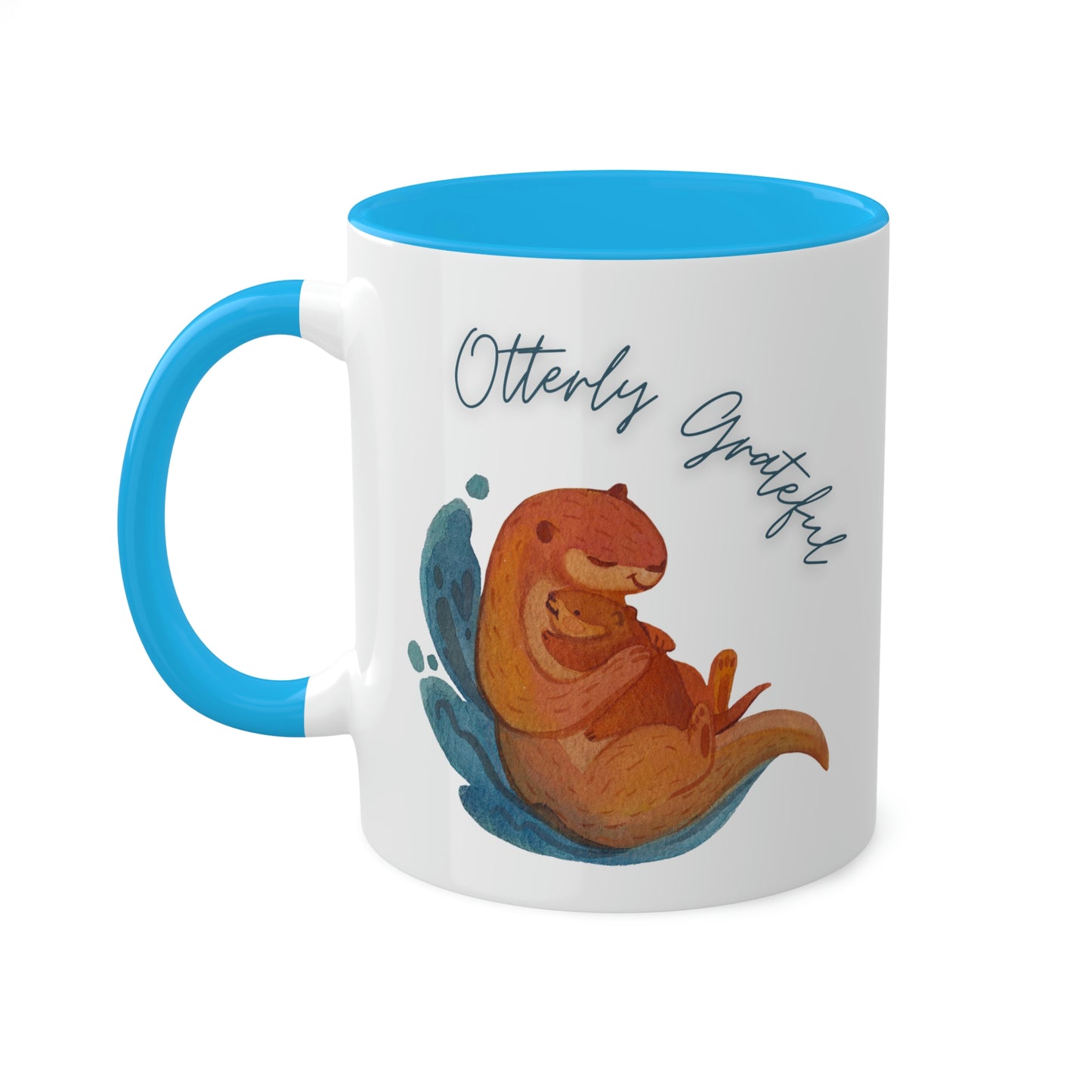 Otterly Grateful, Otter and baby, mom gift, dad gift, caregiver gift, color options Mug