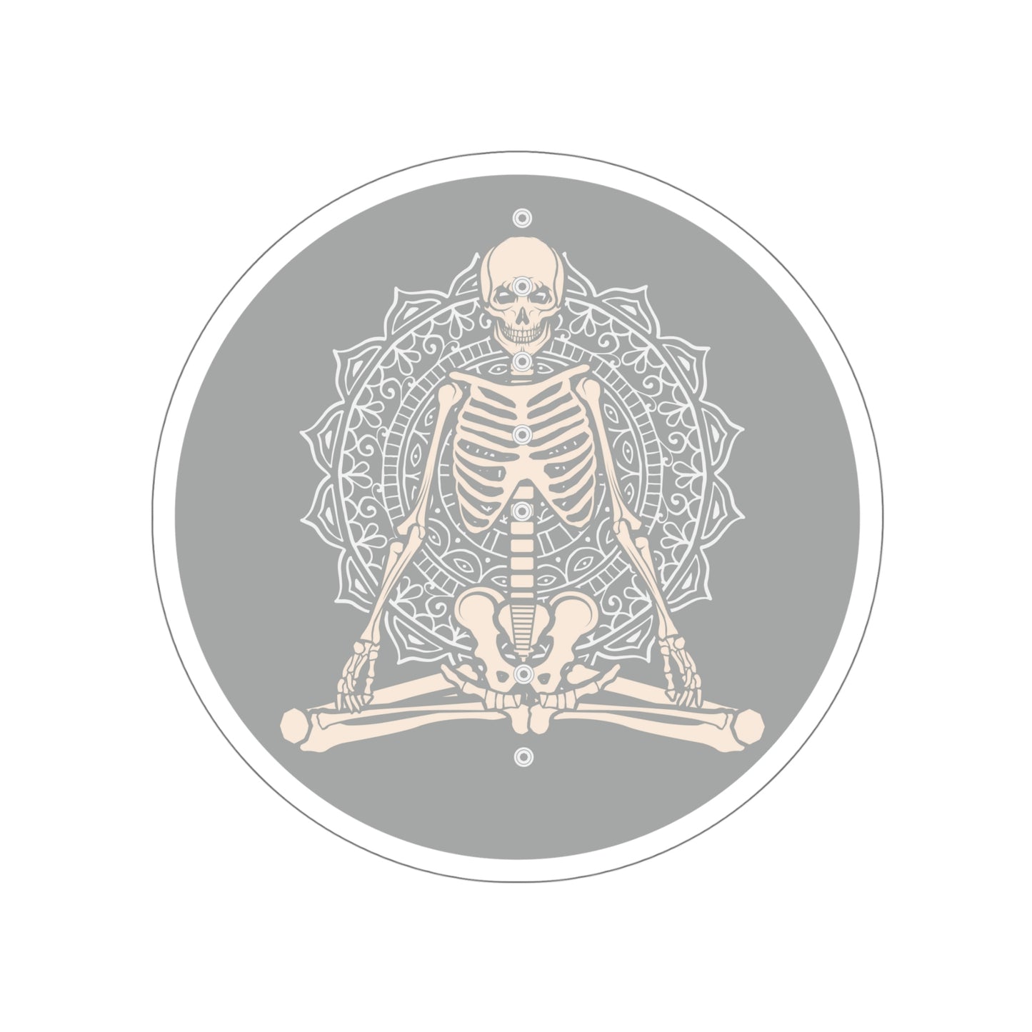 Skeleton,yoga, rest in piece, yoga skeleton, Die-Cut Stickers, Multiple sizes