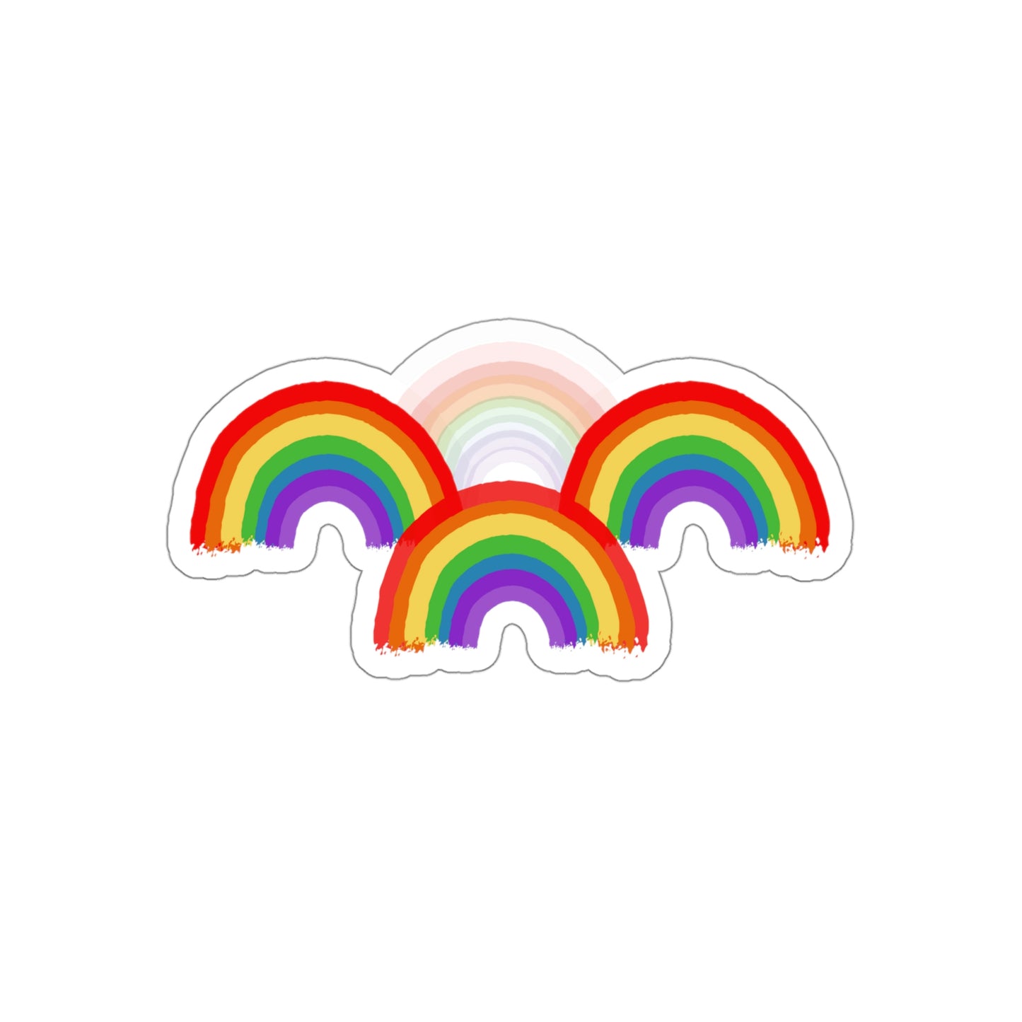 Rainbow, Multiple Rainbow, Die-Cut Stickers, Multiple sizes