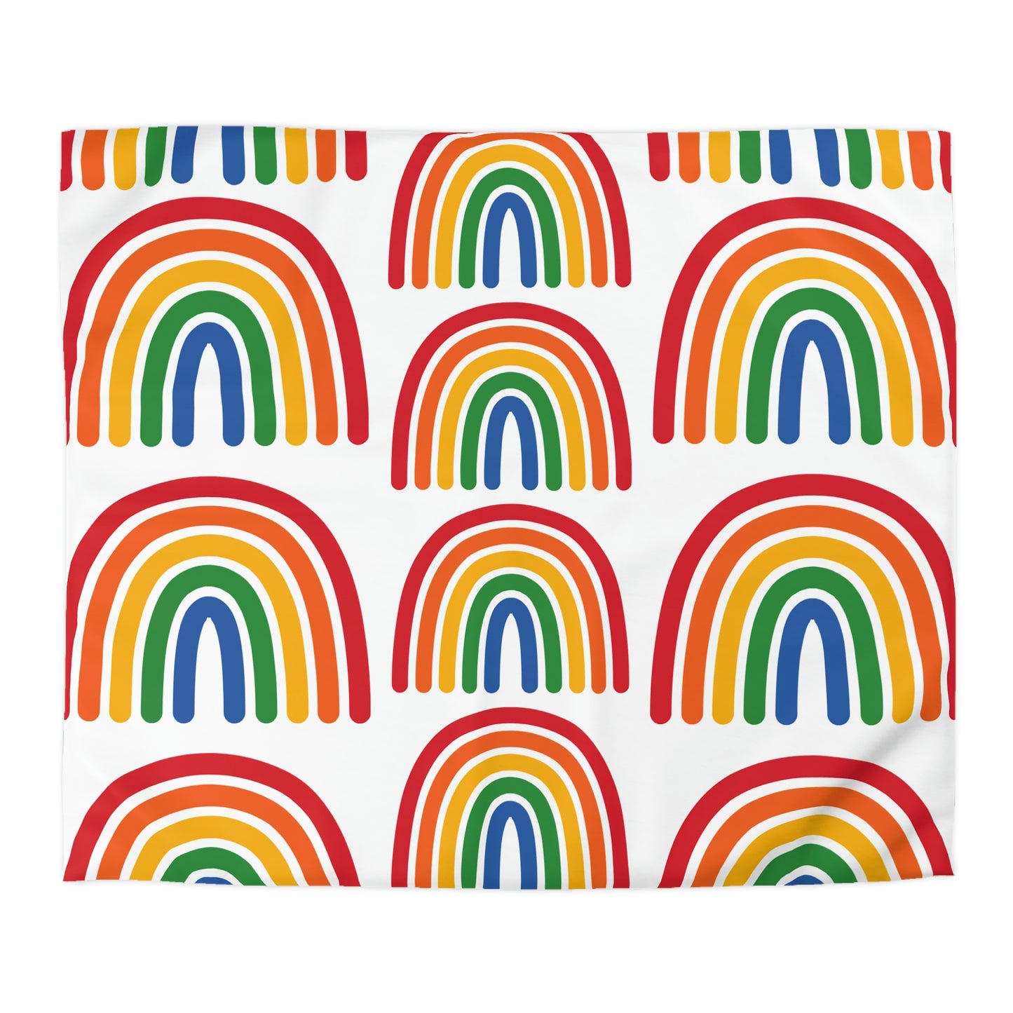Rainbow Duvet, Multiple Rainbow, Rainbow Pattern, Drop Pattern, Duvet Cover