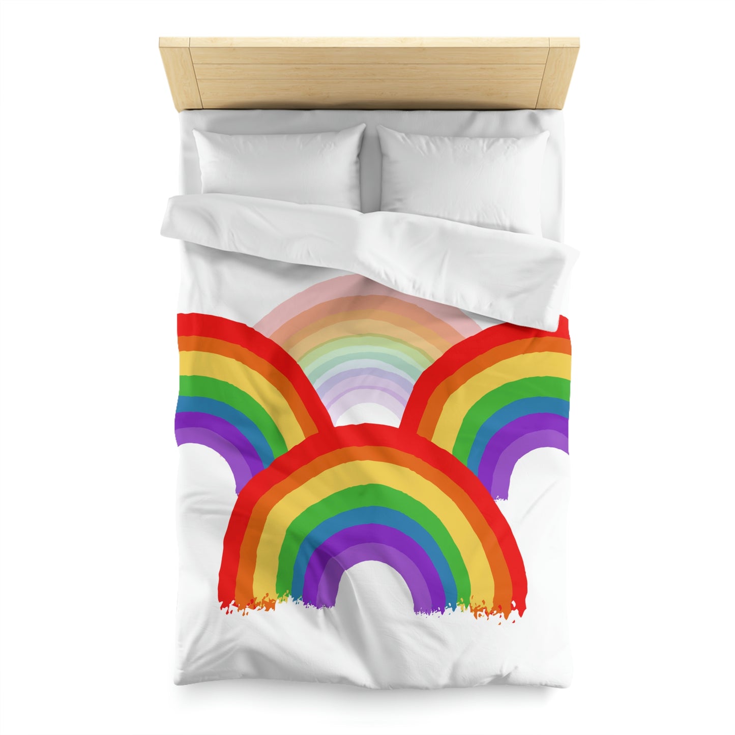 Rainbow Bedding, Multiple Rainbow- Microfiber Duvet Cover