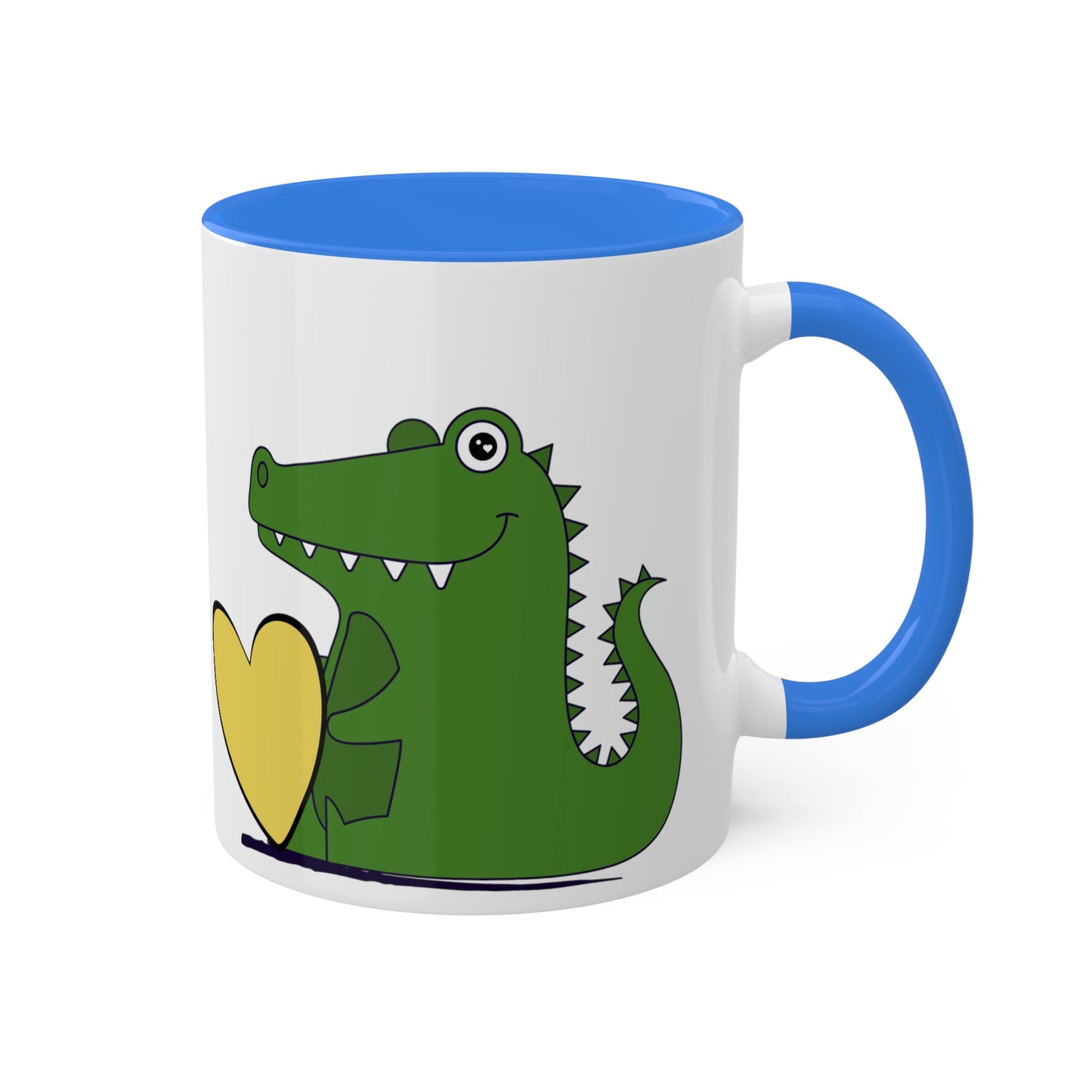 Alligator, Heart-Colorful Mugs, 11oz, Valentine gift, Gator Mug