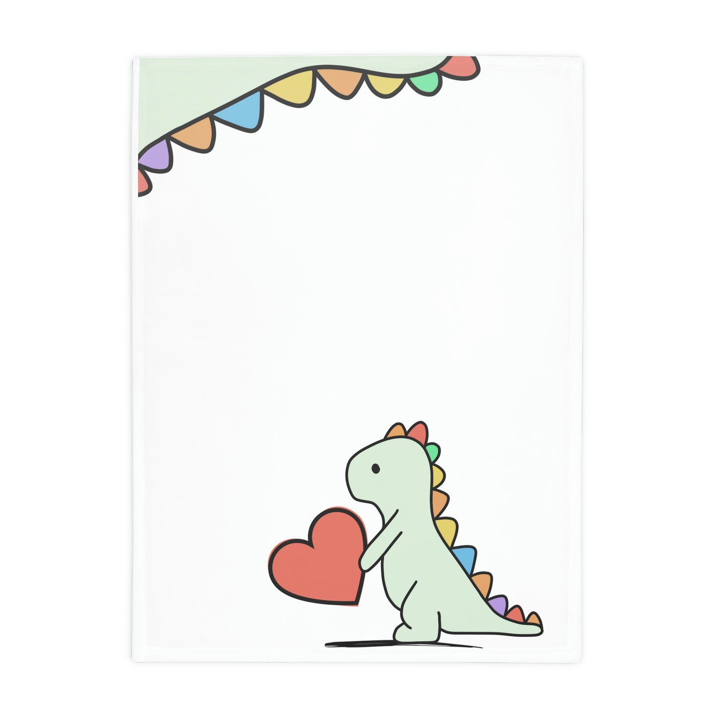 Dinosaur Blanket, Rainbow Dinosaur, -Plush Fleece Blanket
