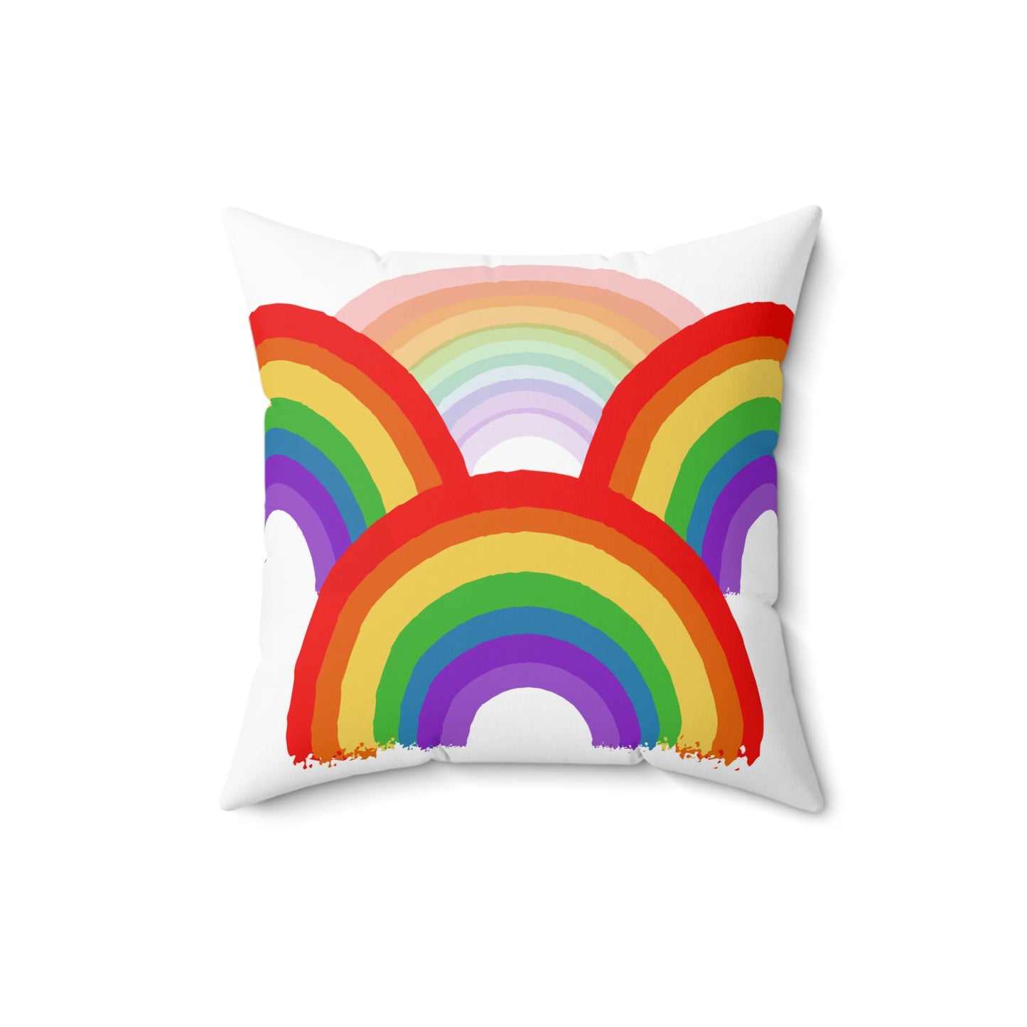 Rainbow, Arches, multiple rainbows - Square Pillow